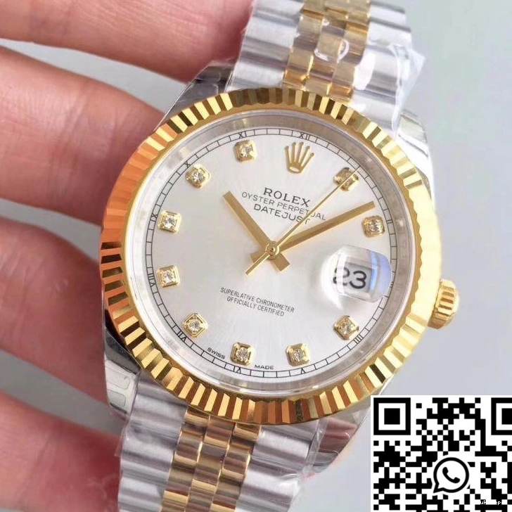 II 41MM Dial Factory Rolex 116333 Rhodium Datejust EW 0203